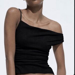 Zara Black Asymmetrical Camisole